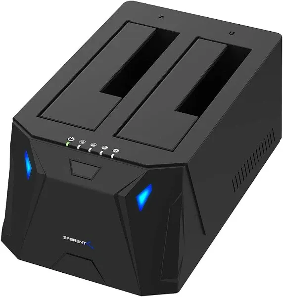 Sabrent USB 3.0 to SATA I/II/III Dual Bay External Hard Drive Docking Station