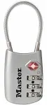 Master Lock 4688DSLV TSA Accepted Cable Luggage Lock, Silver