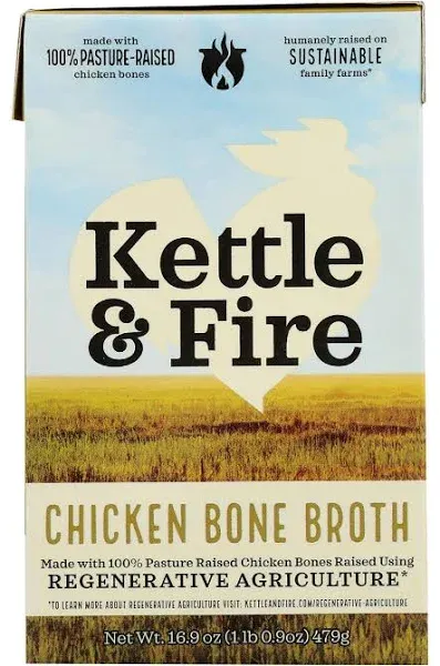 Kettle & Fire Chicken Bone Broth (Pack of 6)