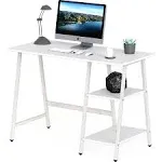 SHW Trestle Home Office Computer Desk White