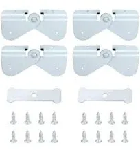 Gutter Zipper Hinges for Gutter Downspout Extension, Gutter Extension Hinge Compatible with Rectangle or Square Downspout, Rain Gutter Downspout Extension Flip-Up Hinge（4 Pack）