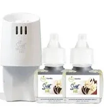 Scent Fill Vanilla Plug in Air Freshener, Scented Oil Refills, 2 Refills + Diffuser