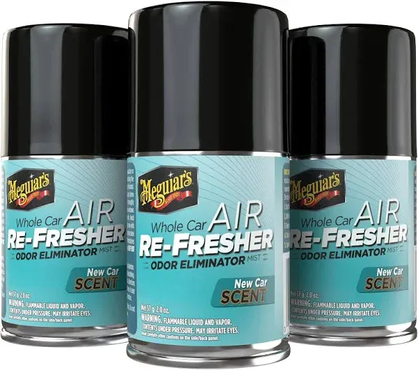 Meguiars G16402PK3 New Car Scent Air Re-Fresher Odor Eliminator Pack of 3