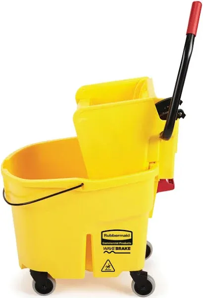 Rubbermaid WaveBrake 35 qt Mop Bucket Yellow