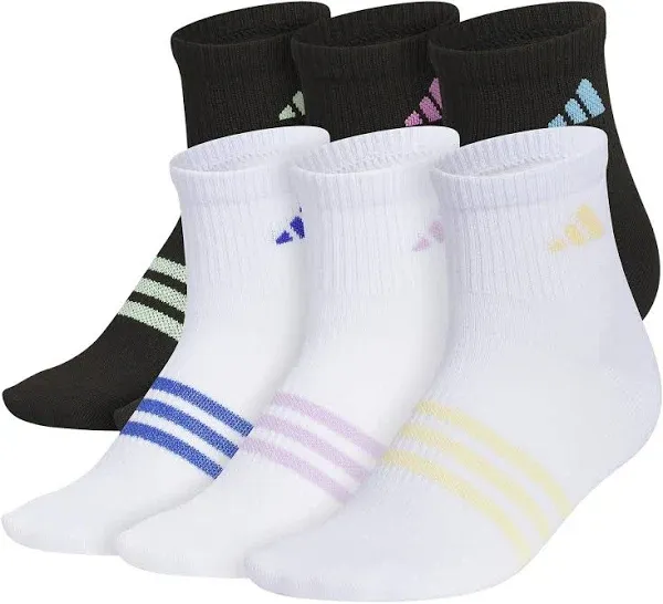 adidas Girls&#x27; Kids Superlite 3.0 Athletic
Quarter Socks (6-Pair) Ankle