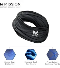 Mission Multi-Cool Neck Gaiter Black DAMAGED PACKAGE NEW BJ