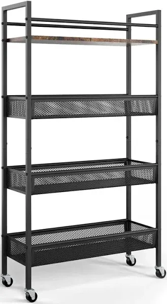 4 Tier Slim Storage Cart