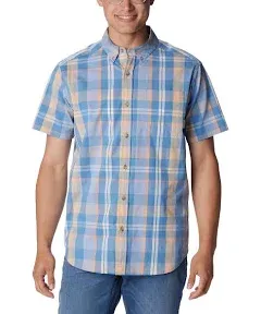 Columbia Men's Rapid Rivers II Short Sleeve Shirt, Sage Leaf Multi Plaid, Small