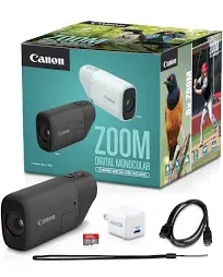 Canon ZOOM Digital Monocular (White) + 128GB + Case+ Card Reader- Kit