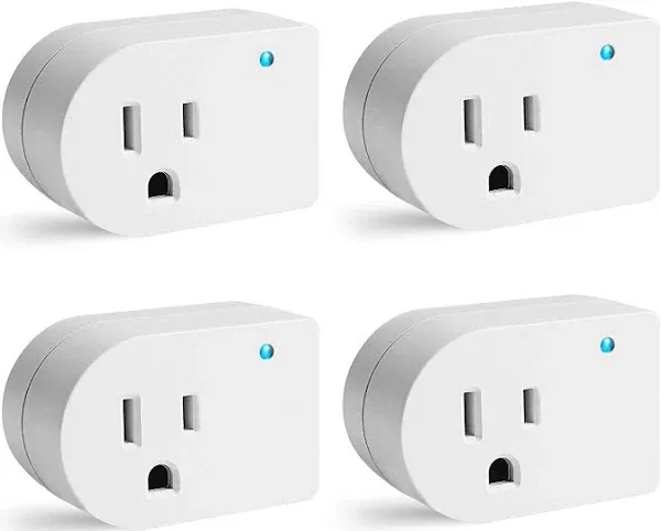 Oviitech Single Surge Protector Plug Grounded Outlet Wall Tap 4 Pack White