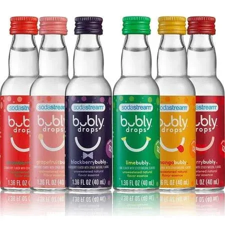 SodaStream Bubly Drops 7 Flavor Variety Pack, 8 Fl Oz