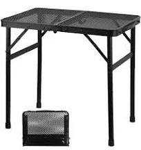 Camping Table with Mesh Desktop, Lightweight &amp; Portable Folding Grill Table, ...