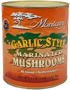 Monterey Garlic Marinated Whole Mushrooms, 3 Each, 1 Per Box, 3 Per Case