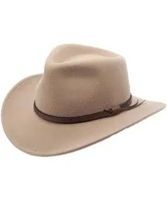 Denver Crushable Wool Felt Outback Western Style Cowboy Hat Silver Canyon