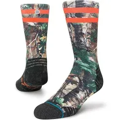 STANCE x REALTREE XTRA GREEN MENS SOCKS CREW HEIGHT WOODLAND CAMO SIZE L