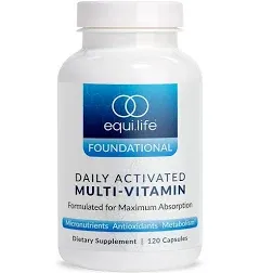 Equilife - Daily Activated Multi-Vitamin, 21 Essential Vitamins & Minerals, Antioxidant-Rich Formula, Supports Immunity, May Help Boost Energy & Improve Mood, Supports Overall Health (30 Servings)