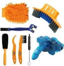 Anndason 8 Pieces Precision Bicycle Cleaning Brush Tool Including Bike Chain Scrubber,