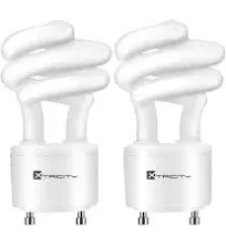 Xtricity Compact Fluorescent GU24 2 Prong Light Bulb Base T2 Mini Spiral