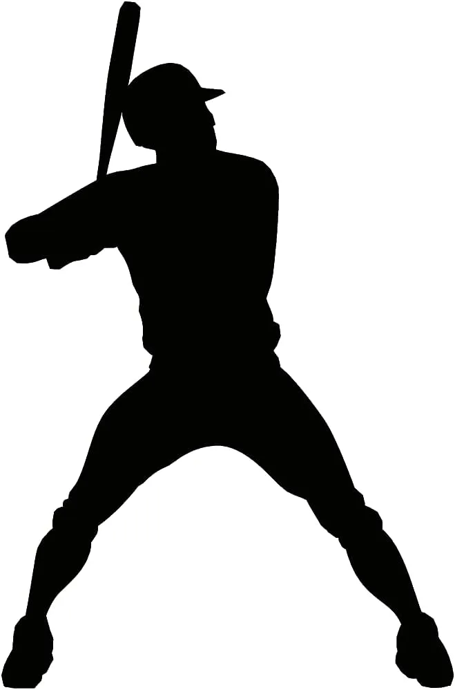 SP12492 Baseball Bat Batter Hitter Silhouette Cardboard Cutout Standee Stand