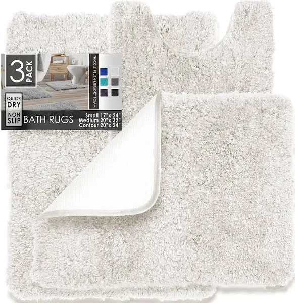 Bathroom Rugs, Ultra Soft Shaggy Bath Rugs - Bath Mats for Bathroom, Machine ...