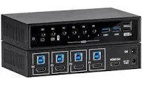 Kanex Pro  SW-4X1KVMMV Pro Quad Multiview 4X1 KVM Switch 1080p 60hz HDMI with USB 3 0