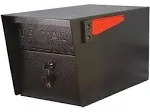 Locking Steel Mail Manager Curbside Secure Security Mailbox - Black - Large