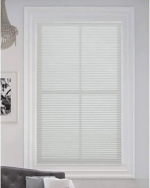 BlindsAvenue Cellular Honeycomb Cordless Shade, 9/16" Single Cell, Light Filtering, Winter White, Size: 27.5" W x 72" H