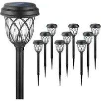 Solar Lights Outdoor Garden Pathway Solar Powered Yard Lights 10-Pack