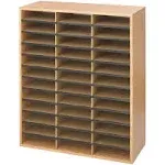 Safco Laminte Literature Organizer, Medium Oak