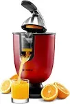 Eurolux Electric Orange Juicer Squeezer | Pro Stainless Steel Citrus Juicer with Soft Grip Handle for Effortless Juicing, Also Fits Lime & Grapefruit