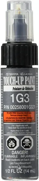 Toyota Touch-Up Paint 1G3 Magnetic Grey Metallic : 00258-001G3-21