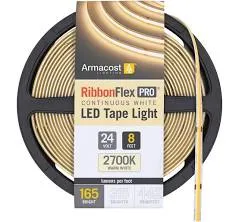 Armacost Lighting RibbonFlex Pro 24V White COB LED Strip Light Tape 2700K