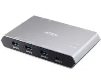 ATEN 2-Port USB-C Gen 2 Sharing Switch with Power Pass-through US3342