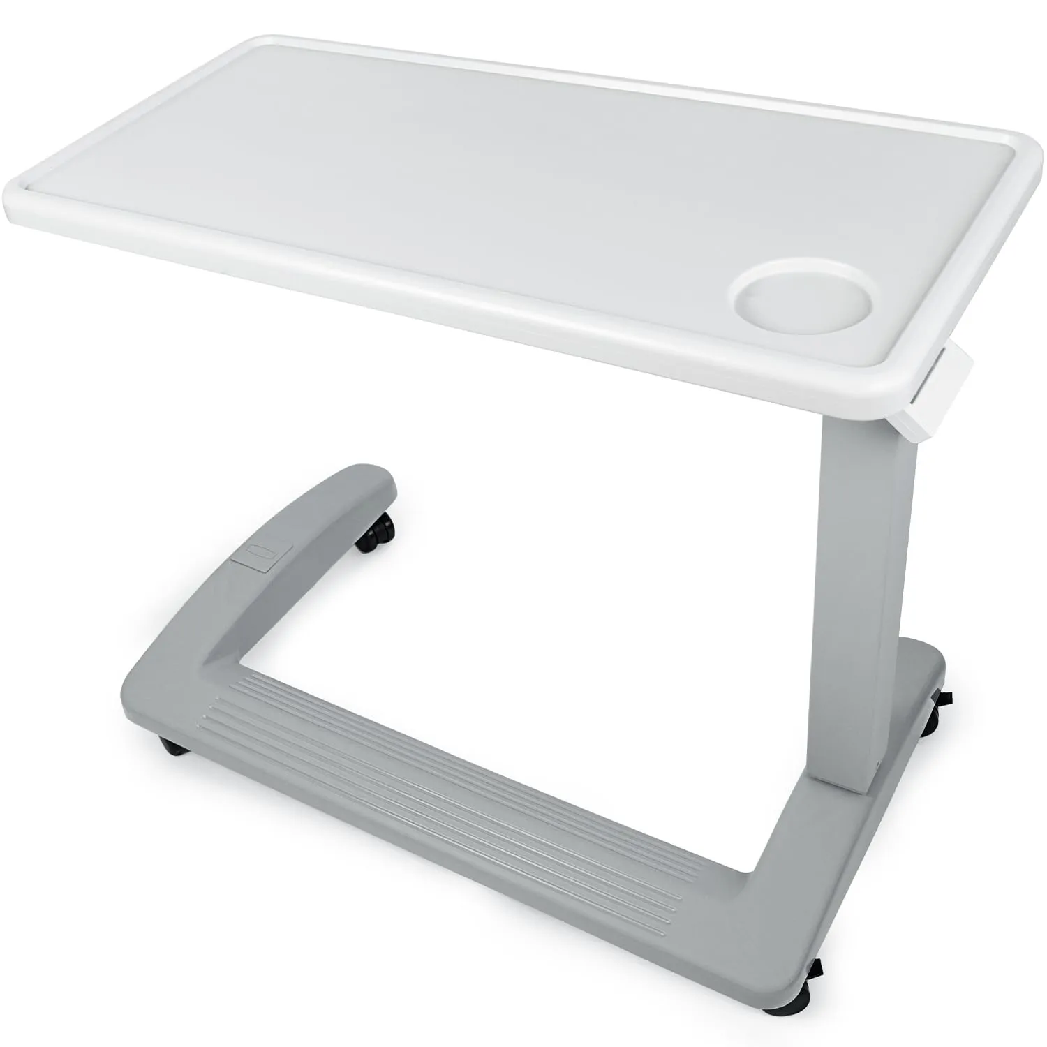 Medical Adjustable Overbed Bedside Table with Wheels