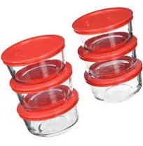 6-Piece Glass Food Storage Set with Lids ( 12-Piece)