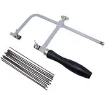 Jeweler's Saw Frame Adjustable with 144 Blades Professional Jewelry Making Kit with Wooden Pin Clamp Wood Fixtures Set