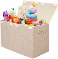 popoly Large Toy Box Chest with Lid, Collapsible Sturdy | adamsbargainshop