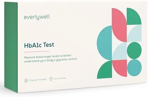 Everlywell HbA1c Test - at-Home Collection Kit Measures Hemoglobin A1c - Accurate Results from a CLIA-Certified Lab Within Days - Ages 18+