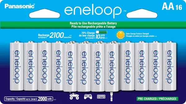 Panasonic BK-3MCCA16BA eneloop Rechargeable Batteries