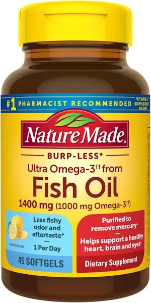 Nature Made Ultra Omega-3 Fish Oil Softgels