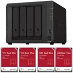 Synology DiskStation DS923+ 4-Bay NAS Enclosure w/ 4X Red Plus 2TB Internal HDD