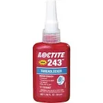 Loctite 1329467 243 Blue Medium Strength Threadlockers, 1.69 Ounces, 50 mL, 3/4" Thread