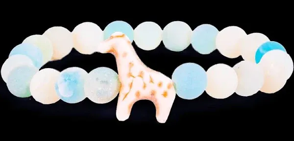 Fahlo Giraffe Tracking Bracelet, Elastic, supports Somali Sky Stone 