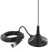 Tram Dual-Band 144-148MHz VHF, 435-450 UHF Antenna Magnet Mount &amp; Coax PL-259