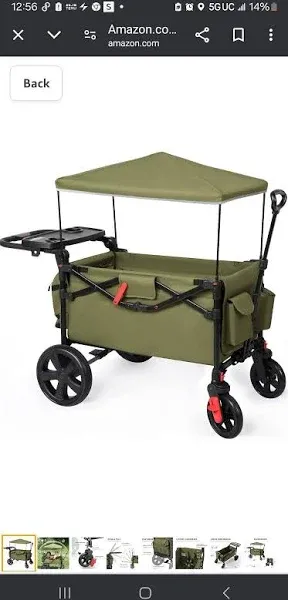 Ever Advanced HF-V5-TR1 Fold Stroller Wagon Grey New Open Box 