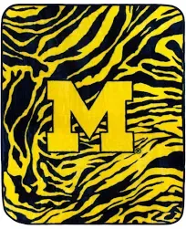 College Covers Michigan Wolverines Raschel Throw Blanket, 60 in by 50 in