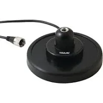 Tram 240-B CB 5" Magnet Mount Antenna, Steel Housing with Rubber Boot, 17ft Coaxial Cable, Black