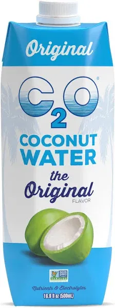 C2O Pure Coconut Water, 16.3 Fluid Ounce Pack of 8