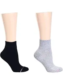 Dr. Motion Women's Solid Half-Cushion Compression Quarter Socks