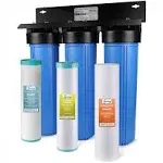 iSpring WGB32B-MKS Whole House Water Filtration System, Sediment, Iron, Hydrogen Sulfide, PFAS, Lead, Chlorine, Manganese